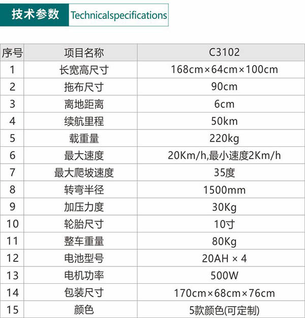 电动岳普湖尘推车C3102