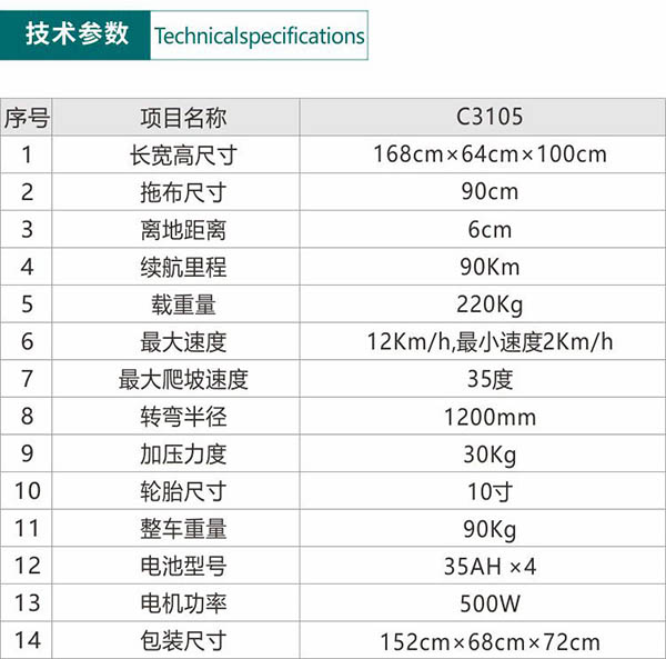 电动岳普湖尘推车C3105